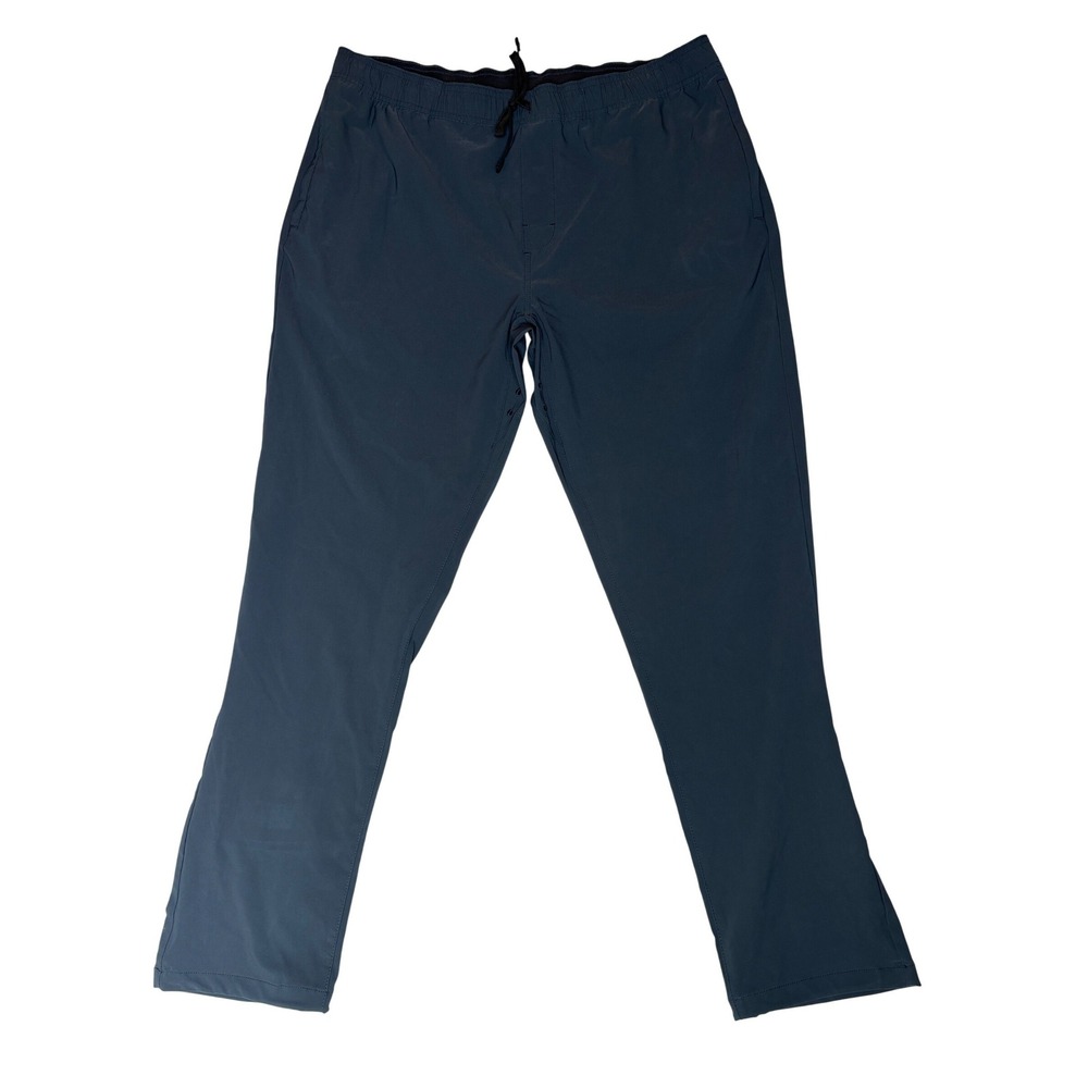 Prana Mens Standard-Tapered Drawstring Stretch Pants Navy Size XL x 32
